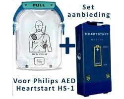 Philips HS-1 AED elektroden + accu