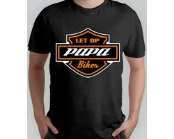 Papa Biker - T Shirt - Dad - Gift - Cadeau - DadLife - BestDad - ProudDad - DadJokes -Vader - Vaderdag - BestePapa - Vaderliefde