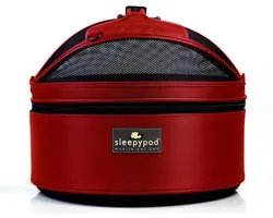 Sleepypod Mobile Pet Bed 3-en-1 - Strawberry Red - sac de transport - siège auto - lit pour animaux