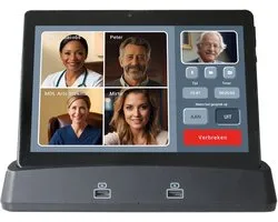 PRIFORA ZorgTablet, Gratis Prifora App, Beeldbellen, ook voor ouderen en mantelzorgers, Eenvoudig bedienen, ook op afstand met App, beveiligd privé netwerk. Geen gebruik Social Media Apps, Automatisch Diashow van ontvangen foto en video, WiFi+SIM