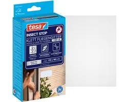 tesa INSECT STOP H&L Fly Screen Premium for Windows - hor met sterke klittenband, verwijderbaar zonder resten, op maat snijden - 170 x 180 cm - wit (lichte privacy)