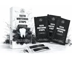 AT-Shop Teeth Whitening Strips – Charcoal – 14 Strips – Peroxidevrij – Wittere Tanden Thuis - tanden bleken