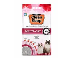 Jadawa - Clean Step 100 % naturel (2x10 litres) - Litière pour chats - Multi Cat pour toutes les races de chats - Gravier pour chats 99,5 % sans poussière - Litière agglomérante