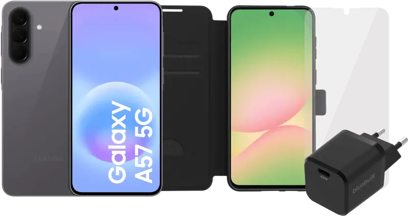 Samsung Galaxy A57 256GB Grijs 5G + Compleet Accessoirepakket