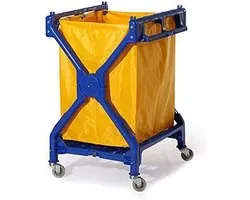 Movable Laundry Trolley - Service Cart - Wasgoed Sorteren - Opvouwbaar Ontwerp - 4 Wielen - Grijs
