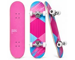 Suotu Skateboard - 80x20cm - ABEC-9 - 95A - absorption des chocs - Garçons - Filles - Skateboards Adultes