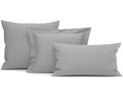 Heckettlane Kussensloop Elementi - Kussenhoes van 40x80 cm - 1 stuk - 100% Katoen-Satijn - Grijs