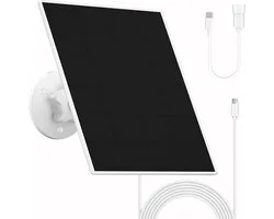 Zonnepaneel voor eufy camera, 5 V 5 W compatibel met eufyCam 2/2 Pro/2C/2C Pro/3/3C/E/E20/E40/L20/L40/S330, SoloCam E20/E40/S230/Spotlight, IP65-oplader