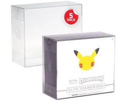 Evoretro - PET Protector Elite Trainer Box geschikt voor ETB Pokemon - 5-Pack