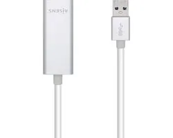 Ethernet to USB adapter Aisens Conversor USB 3.0 A Ethernet Gigabit 10/100/1000 Mbps, 15 cm White 15 cm