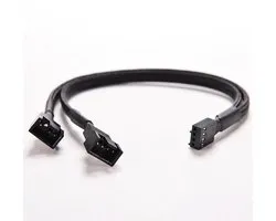 4Pin PWM Om Dual Computer Case Fan Power Mouwen Y-Splitter Adapter Kabel 27cm Computer case Mining Rig