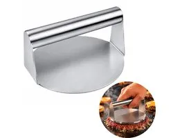 Smash Burger Press - Smashburgerpers 13,7 Diameter - hamburgerpers - Hamburgers Maken - Smash burgers Maken - RVS