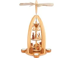 BRUBAKER pyramide Noël bois nativité 44 cm
