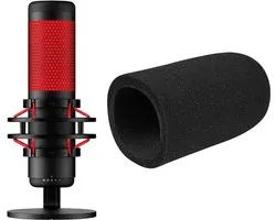 Popfilter voor HyperX QuadCast/QuadCast S/QuadCast 2S - Zwart | (Niet geschikt voor QuadCast 2), Windscherm voor HyperX QuadCast/QuadCast S/QuadCast 2S microfoon