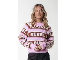 Colourful Rebel Ximenia CR Intarsia Knitted Sweater- XL