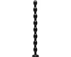 Ouch! by Shots Ass Snake Beaded Dildo - 19 / 48 cm - Zwart