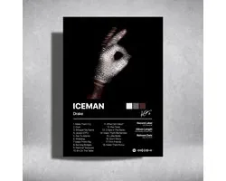 Drake - ICEMAN - Affiche métallique 30x40cm - pochette d'album