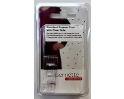 Pied de couture standard Bernette avec semelle transparente pour Bernette Funlock 42, 48, 62, 86
