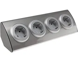 ChiliTec Stopcontact, roestvrij staal