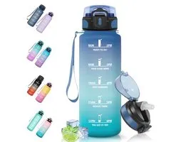 Motswedi Drinking Bottle, 1.5L BPA-Free, Drinking Bottle with Straw, Leak-Proof, Sports Bottle, Suitable for Carbonated Drinks, Water Bottle for Kids, Camping, Yoga, Gym, Sports, Outdoor, Running