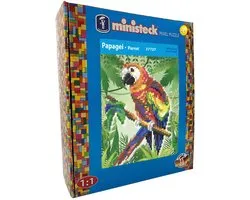 Ministeck mozaïek papegaai XL box - 1300 steentjes - creatieve speelgoedset.