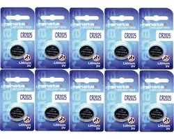 Renata – CR2025 MFR.SC CE – Lithium knoopcel batterij – 10 stuks