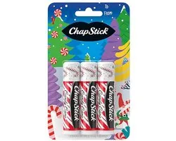Chapstick Candy Cane - Lippenbalsem - Hydraterend, Kerstset van 3 stuks