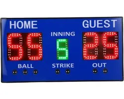 Jeffergarden 5-cijferig LED-Scorebord met Multifunctioneel Scorebord, Geweldige Prestaties, Brede Functie, Flexibel Display, Goed Ontwerp voor Honkbal-softbalwedstrijden, Multisportscorer-keeper