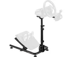 Huzaro Speed 2.0 Support de volant de course – Compatible avec Logitech, Fanatec & Thrustmaster – Réglable, Pliable – Avec Plaque de sélecteur – Noir
