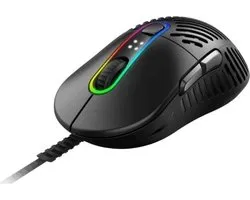 Souris Gaming StayPowered - Design ultra léger et ergonomique - Capteur PixArt PAW3370 - Jusqu'à 19 000 DPI - Siècle des Lumières RGB - Microswitchs Omron silencieux - Câble flexible - Pieds PTFE - Zwart - Livraison plus rapide qu'indiquée !