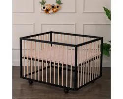 Bebies First ® Baby Box Met Wieltjes Jolly Zwart Naturel