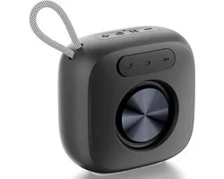 Enceinte Bluetooth portable - Boîte à Musique sans fil - Son stéréo HiFi - Entrée USB/ Micro SD/AUX - Pour soirée, home cinéma, salle de jeux - Zwart