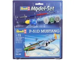 Revell Modelbouwpakket Militaire voertuigen - 64148 P-51D Mustang Plane - Model Set Plastic - 1:72 - Modelbouw