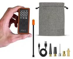 FÍNT® V3 MINI Elektrische Fietspomp - Luchtcompressor - voor Fiets, Scooter, Motor en Ballen - Elektrische Bandenpomp - Oplaadbaar & Draagbaar - Bandenpomp - Compressor - Voor in Noodpakket - PRO