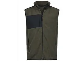 Tee Jays - Mountain Fleece Bodywarmer - Deep Green/Black taille S
