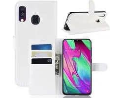 Samsung Galaxy A40 Case - Étui à livres - Blanc