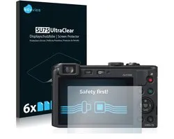 Savvies - Screenprotector voor Panasonic Lumix DMC-LF1 - Folie Beschermfolie transparant 6 Stuks