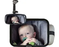 EZI MIRROR PACK - Eco friendly - Auto spiegel baby - spiegel set - grote spiegel - achterbank - achteruitkijk spiegel - verstelbare klem - verstelbare spiegels - duurzaam - kind zien - baby - kind