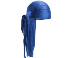 Knaak Durag Blauw Foncé - Satin - Qualité Premium - Vagues et Dreadlocks
