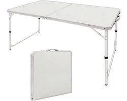 RedSwing Aluminium Vouwtafel 4 Voeten, Verstelbare Hoogte Lichtgewicht Draagbare Camping Tafel voor Picknickstrand Outdoor Binnen, 47.2 ''x23.6''x22''/27''