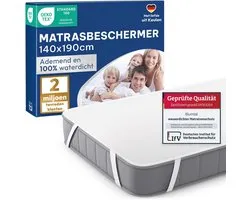 Waterproof and Breathable Mattress Protector 140 x 190 cm - Super Soft and Quiet with Elastic Corners