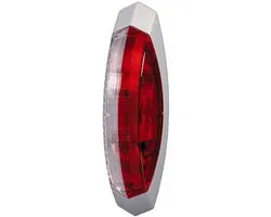 Hella Markering Ovaal Opbouw Rood/Wit Grijs Frame Links