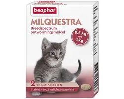 Beaphar Milquestra Kleine kat/kitten - 0,5 tot 4 Kg - 2 tabletten