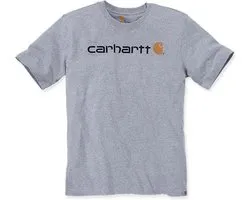 Carhartt Core Logo Heather Grey S-S T-Shirt Heren