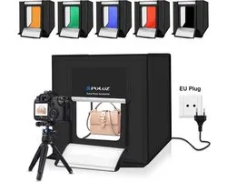 Studio photo professionnel - Photo Box - Studio photo avec LED - 40 x 40 x 40 cm - LED - 6 couleurs - PULUZ
