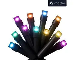 Nanoleaf Essentials Matter Smart String Feestverlichting - Smart Lichtsnoer - Binnen & Buiten - IP44 - SMK 300 LEDS - 25 Meter
