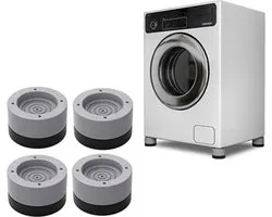 Boasty Wasmachine Verhoger 6CM - Antislip Wasmachine Voeten - Trillingsdempers Wasmachine - Geluidsdemper Wasmachine - Anti Vibratie Wasmachine - Anti Vibratie Pads - Wasdroger Verhoger - Koelkast Verhoger - kerstcadeau