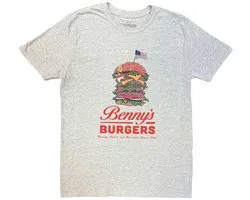 Stranger things - Benny?s Burger Heren Tshirt - XL - Grijs