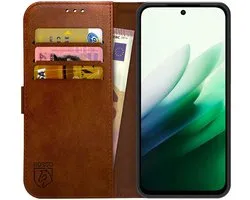 Rosso Element Adapté pour Xiaomi Redmi 15 5G | Étui portefeuille | Étui portefeuille | 3 passes | Fermeture magnétique | Fonction de support | Marron