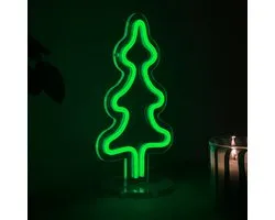 Neon Lamp - Kerstboom - Staand - Dimbaar - USB - Tafellamp - Neon Sign - Neon Verlichting - Neon Led Wandlamp